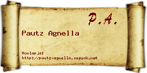 Pautz Agnella névjegykártya